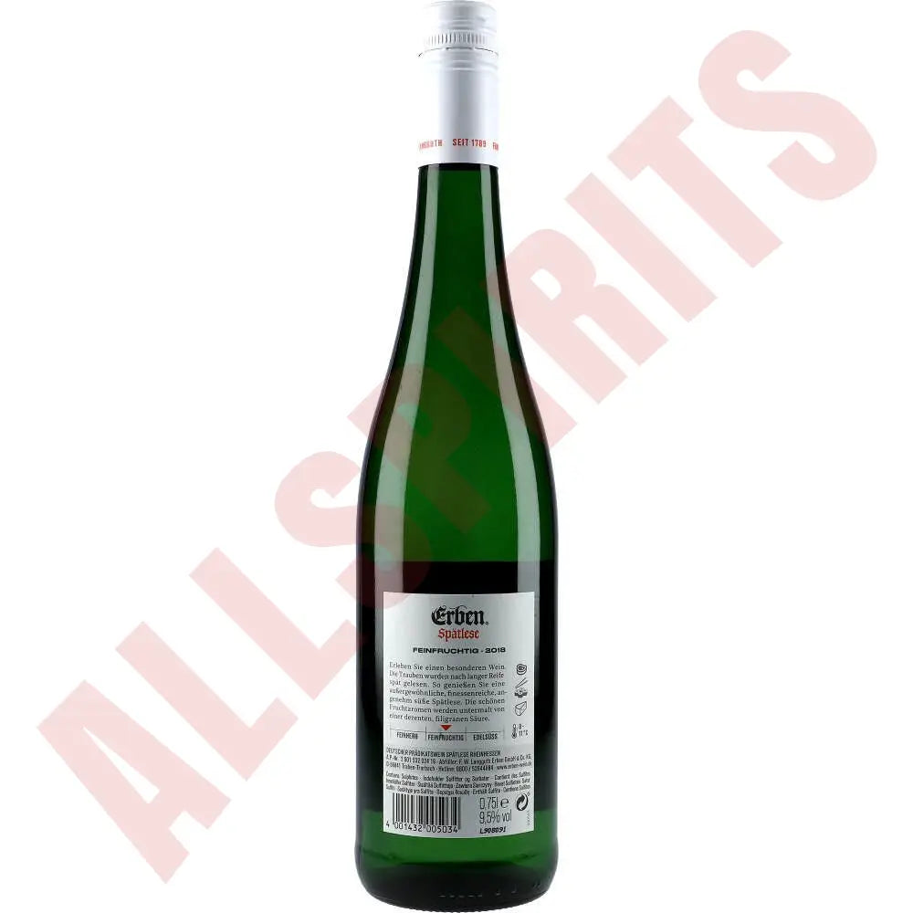 Erben Spätlese 9,5% 0,75 ltr - AllSpirits