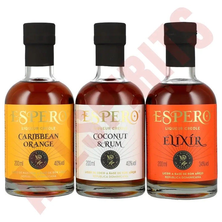 Espero Creole Giftset (Orange/Coconut&Rum/Elixir) 3x0,2L 38% (RB) - AllSpirits