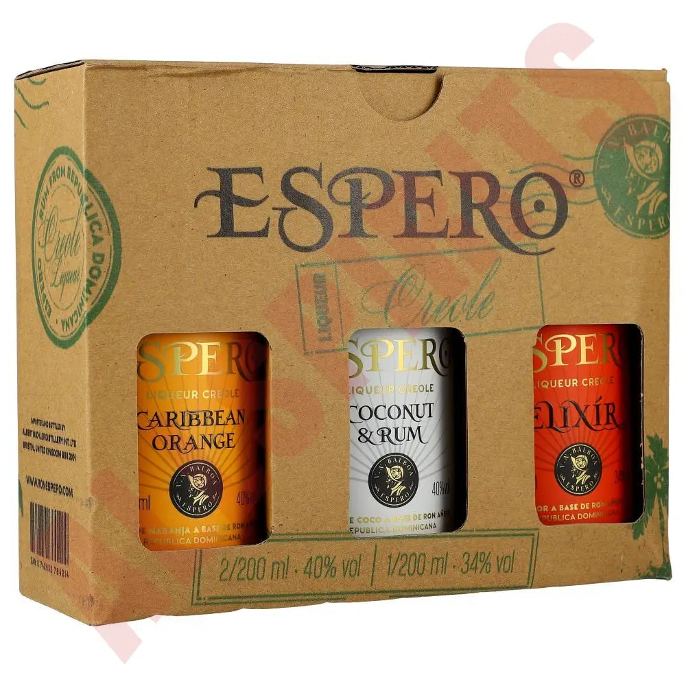 Espero Creole Giftset (Orange/Coconut&Rum/Elixir) 3x0,2L 38% (RB) - AllSpirits