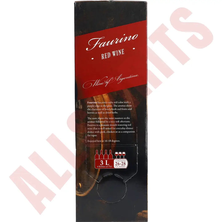 Faurino Red 12,5% 3 ltr. BIB - AllSpirits