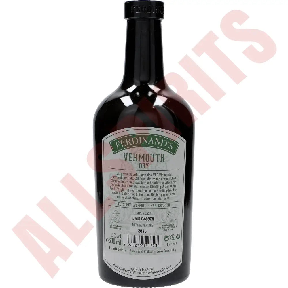 Ferdinand's Dry Riesling Vermouth 0,5l 18% - AllSpirits