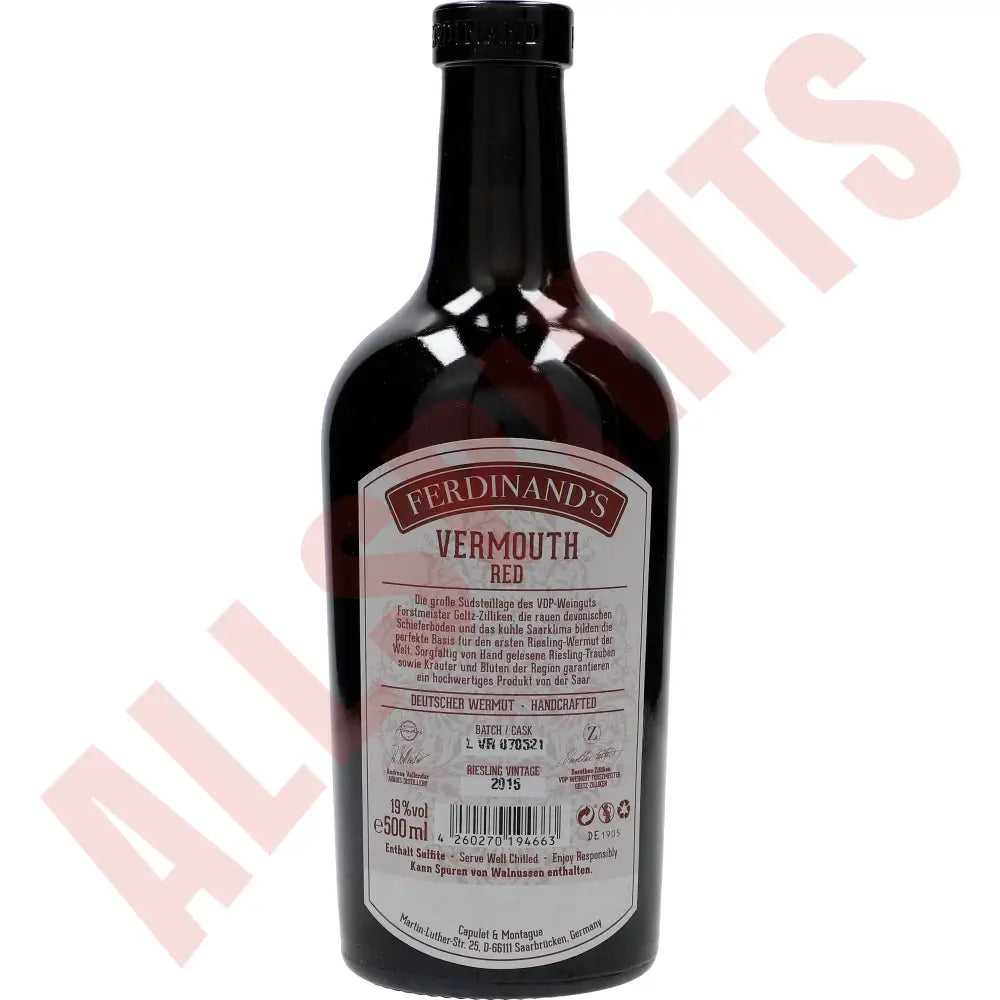 Ferdinand’s Red Vermouth 0,5l 19% - AllSpirits