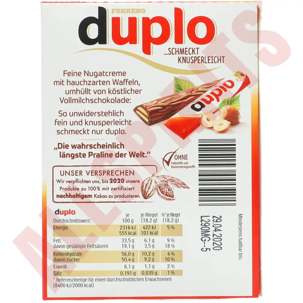 Ferrero Duplo 10x 18,2g - AllSpirits