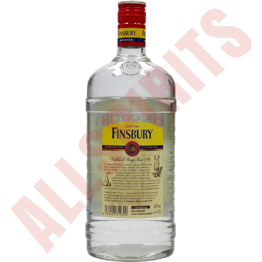 Finsbury London Dry Gin 60% 1 ltr. - AllSpirits