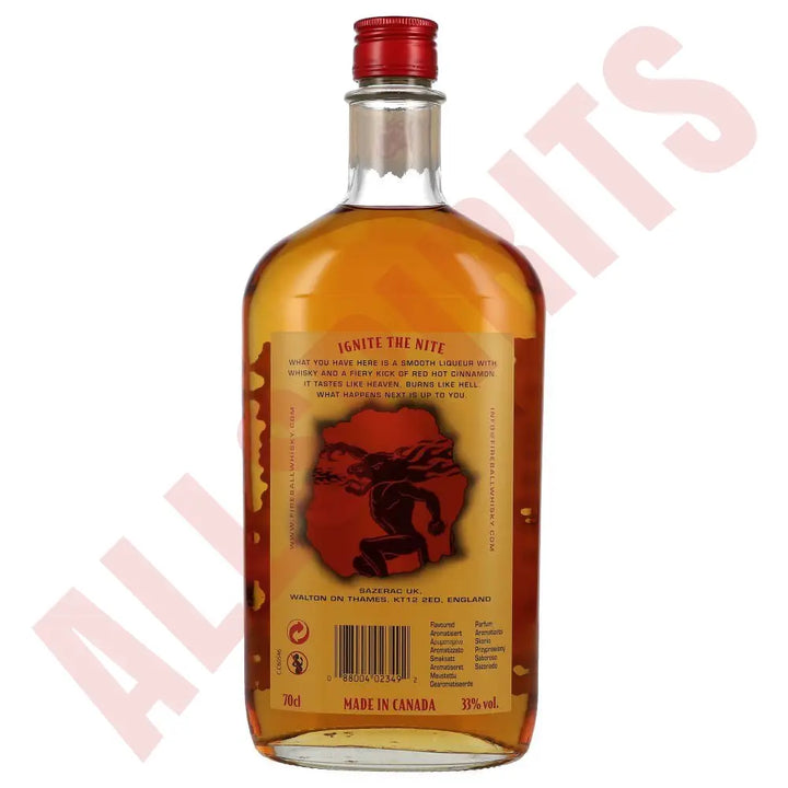 Fireball Cinnamon Whisky 33% 0,7 ltr. - AllSpirits