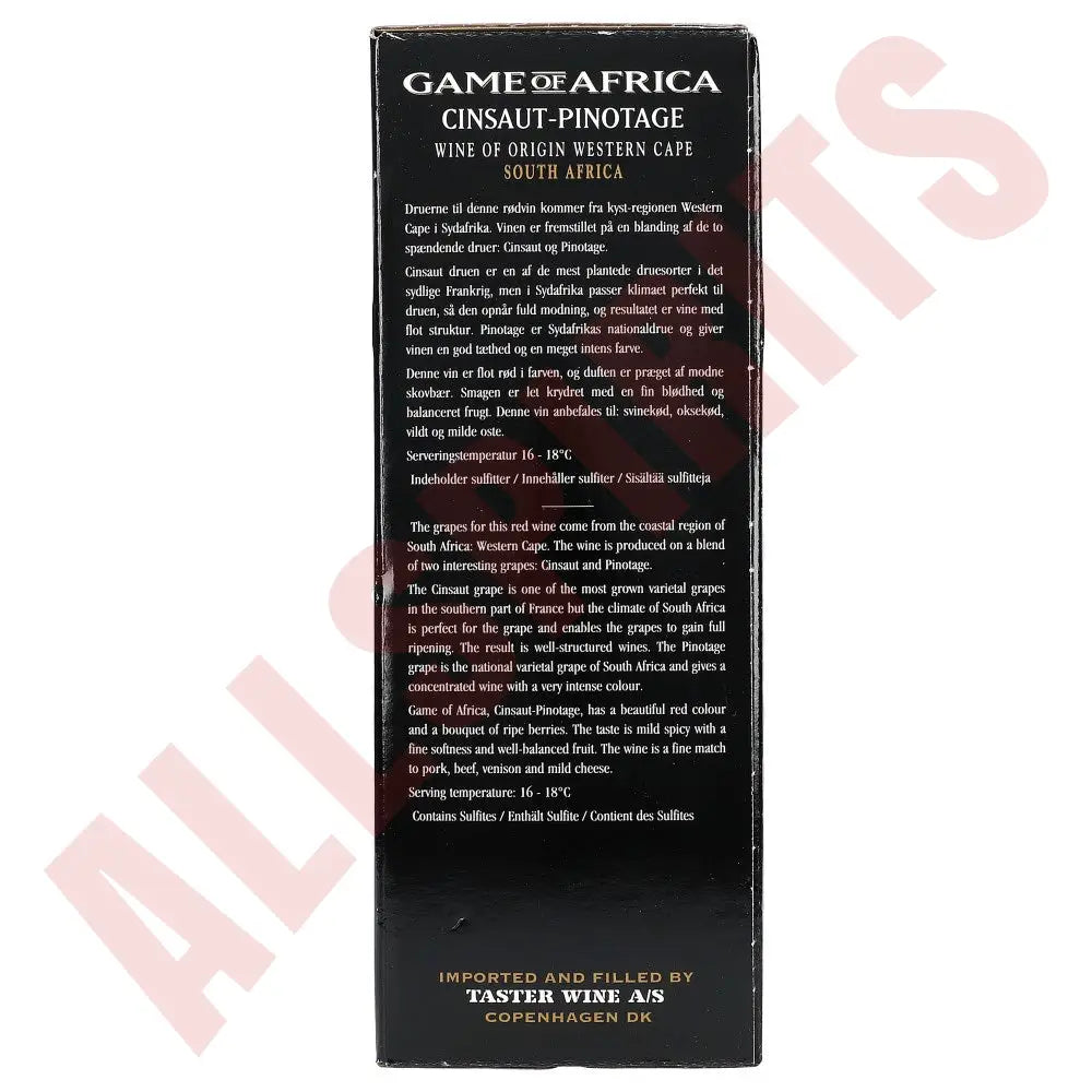 Game of Africa Cinsaut Pinotage 14% 3 ltr. - AllSpirits