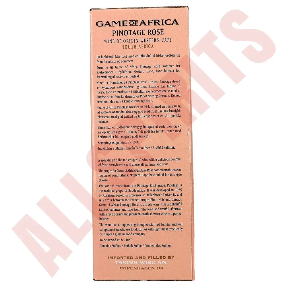 Game of Africa Pinotage Rose 13% 3 ltr. - AllSpirits