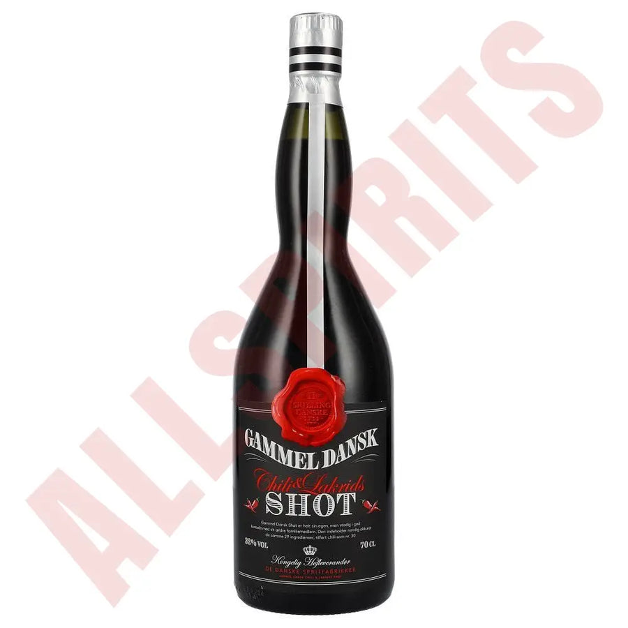 Gammel Dansk Chili & Lakrids Shot 32% 0,7 ltr. - AllSpirits