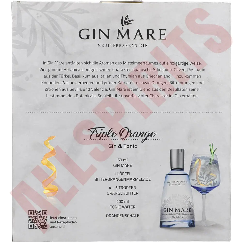 Gin Mare + Glas 42,7% 0,7 ltr. - AllSpirits