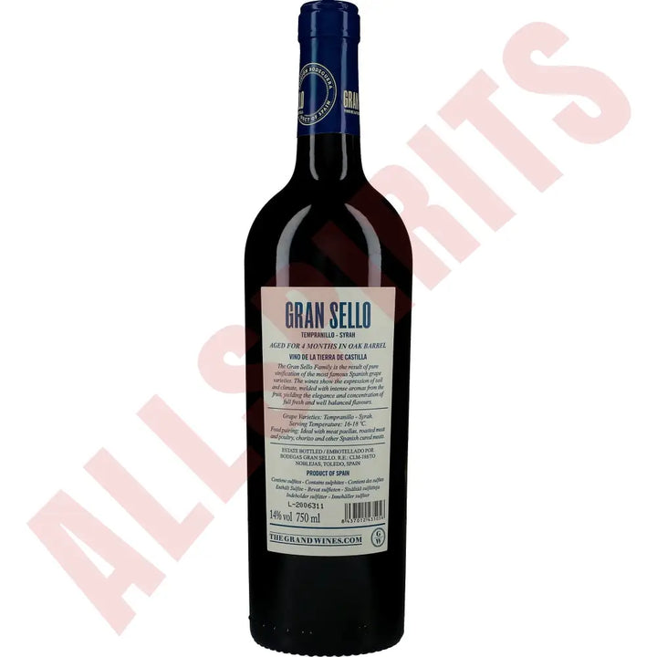 Gran Sello Tempranillo Syrah 14% 0,75 ltr. - AllSpirits