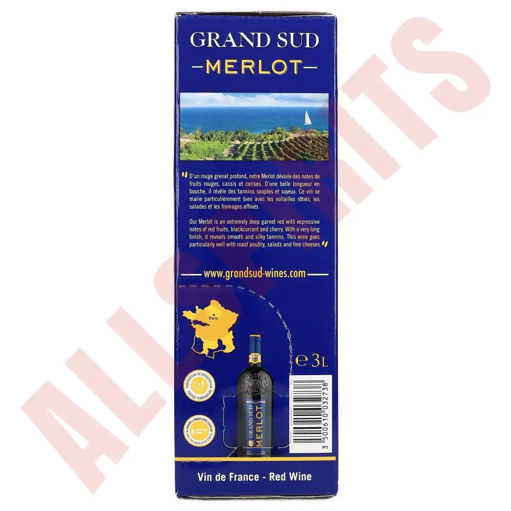 Grand Sud Merlot 13% 3 ltr. - AllSpirits