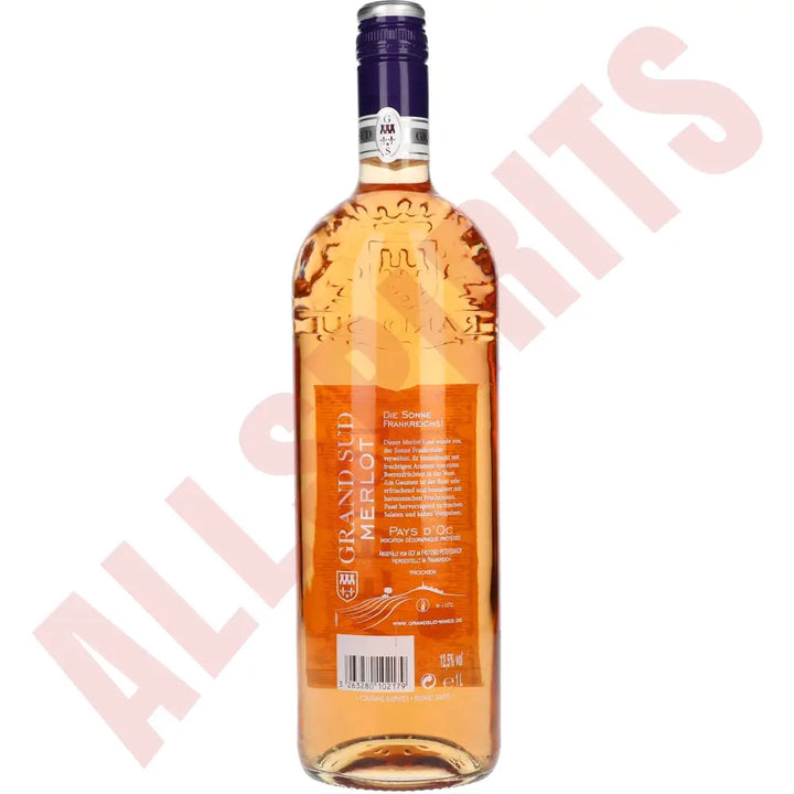 Grand Sud Merlot Rosé 12,5% 1 ltr. - AllSpirits