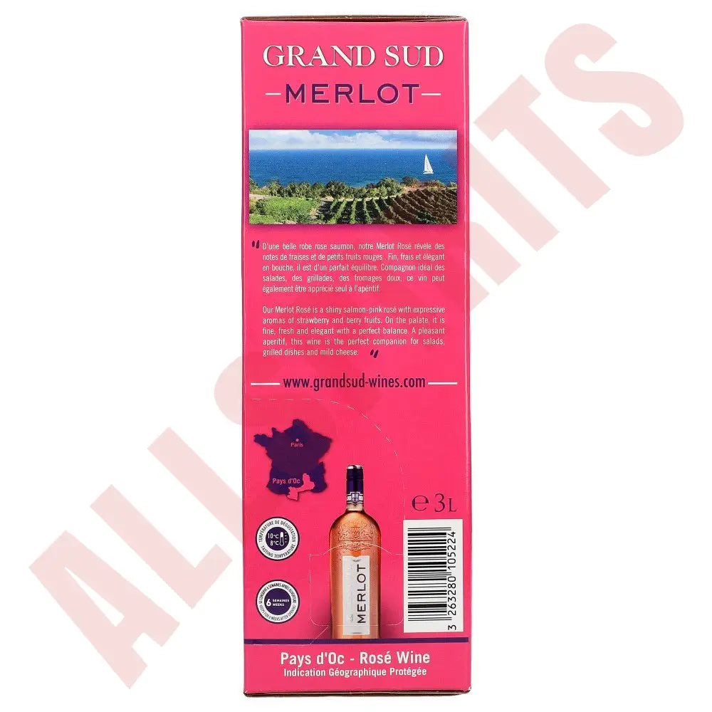 Grand Sud Merlot Rosé 13,5% 3 ltr. - AllSpirits