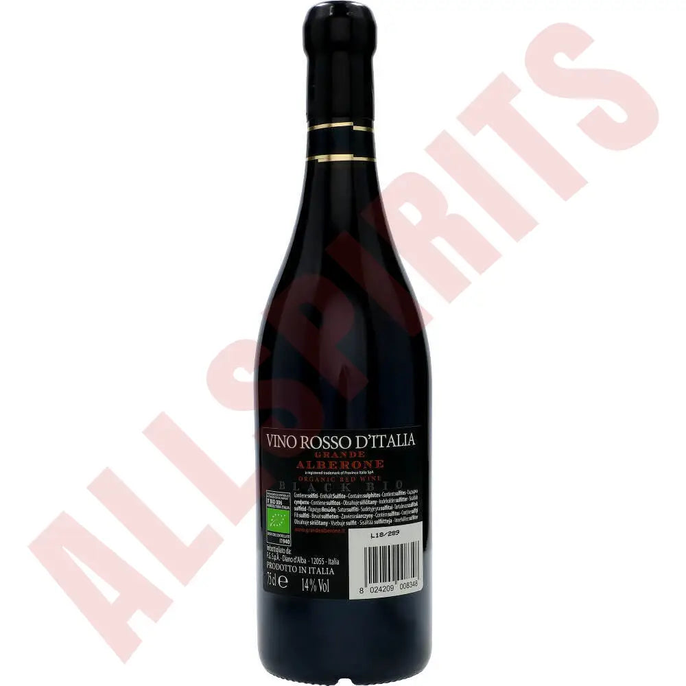 Grande Alberone Organic Red Wine Black BIO 14% 0,75 ltr. BIO - AllSpirits