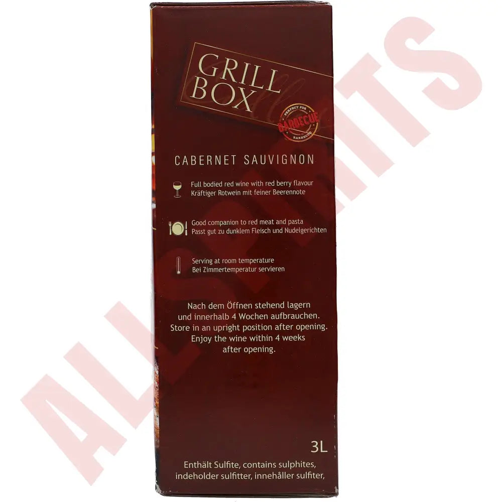 GRILL BOX Cabernet Sauvignon 13% 3 ltr. - AllSpirits