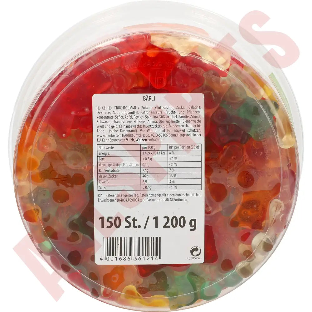 Haribo Bärli 150 Stk Ds. 1200g - AllSpirits