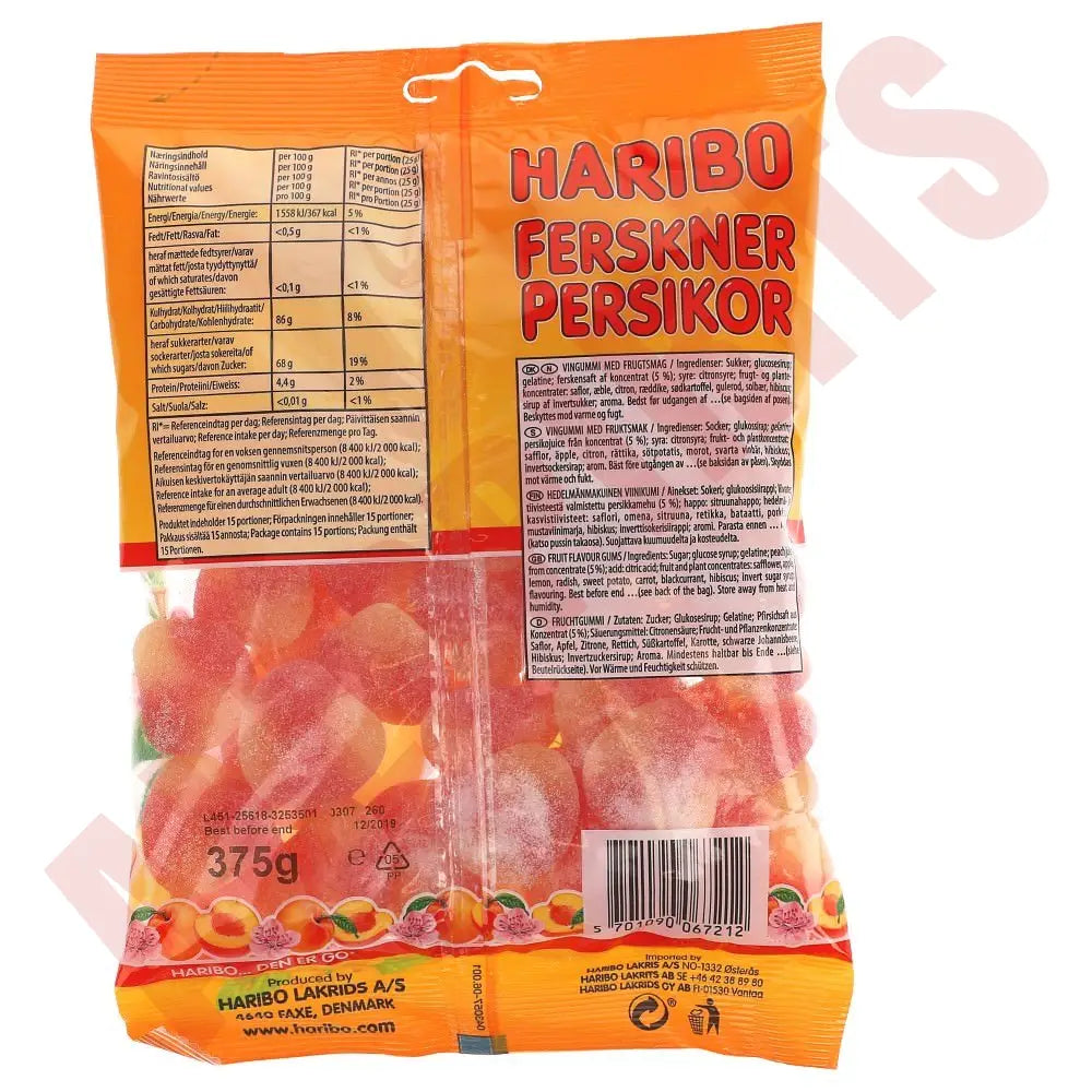 Haribo Ferskner 375g - AllSpirits