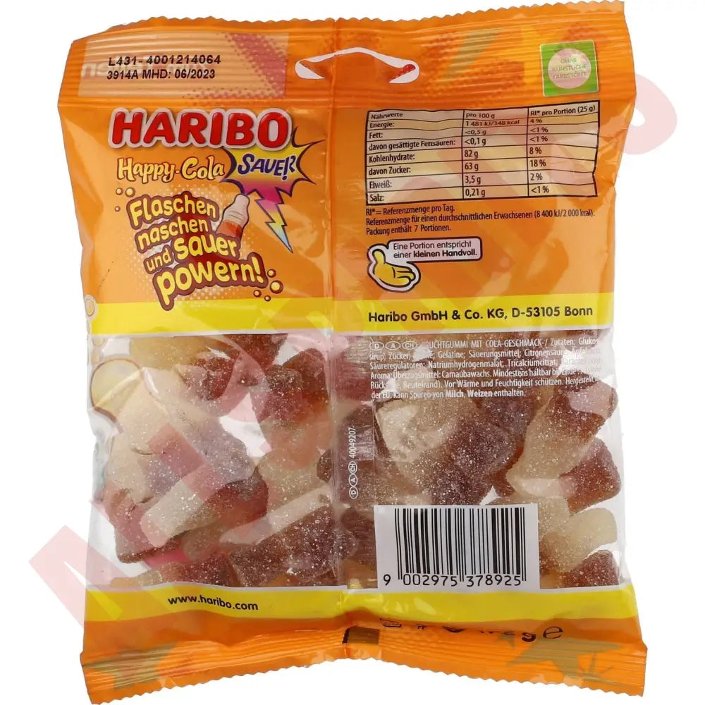 Haribo Happy Cola Sauer 18 BT 175 g - AllSpirits