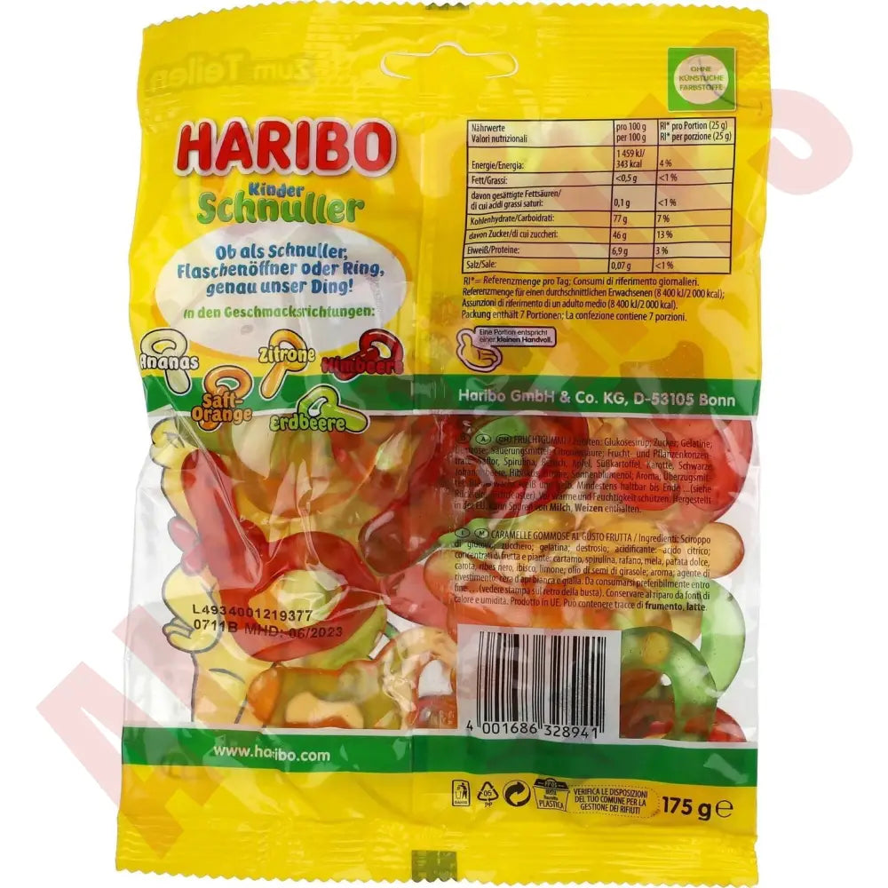 Haribo Kinder Schnuller 18 BT 175 g - AllSpirits