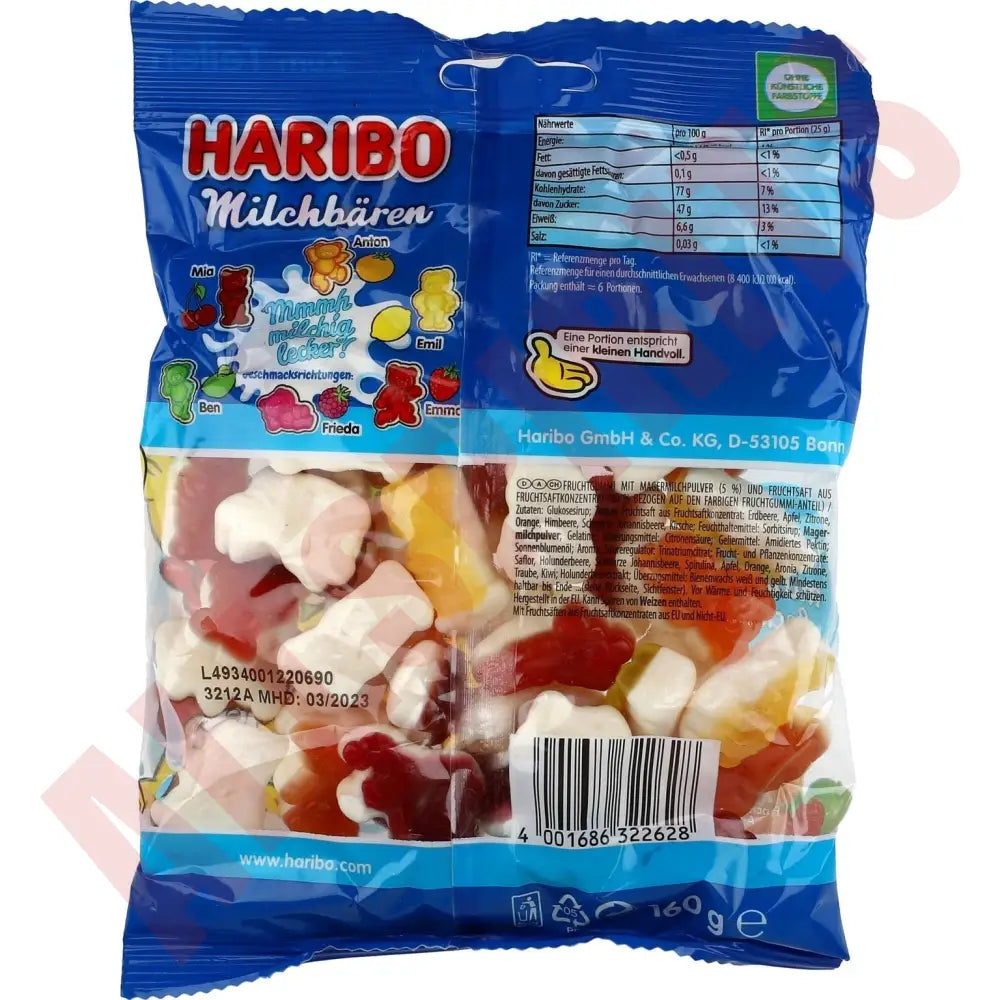 Haribo Milchbären 16 BT 160 g - AllSpirits