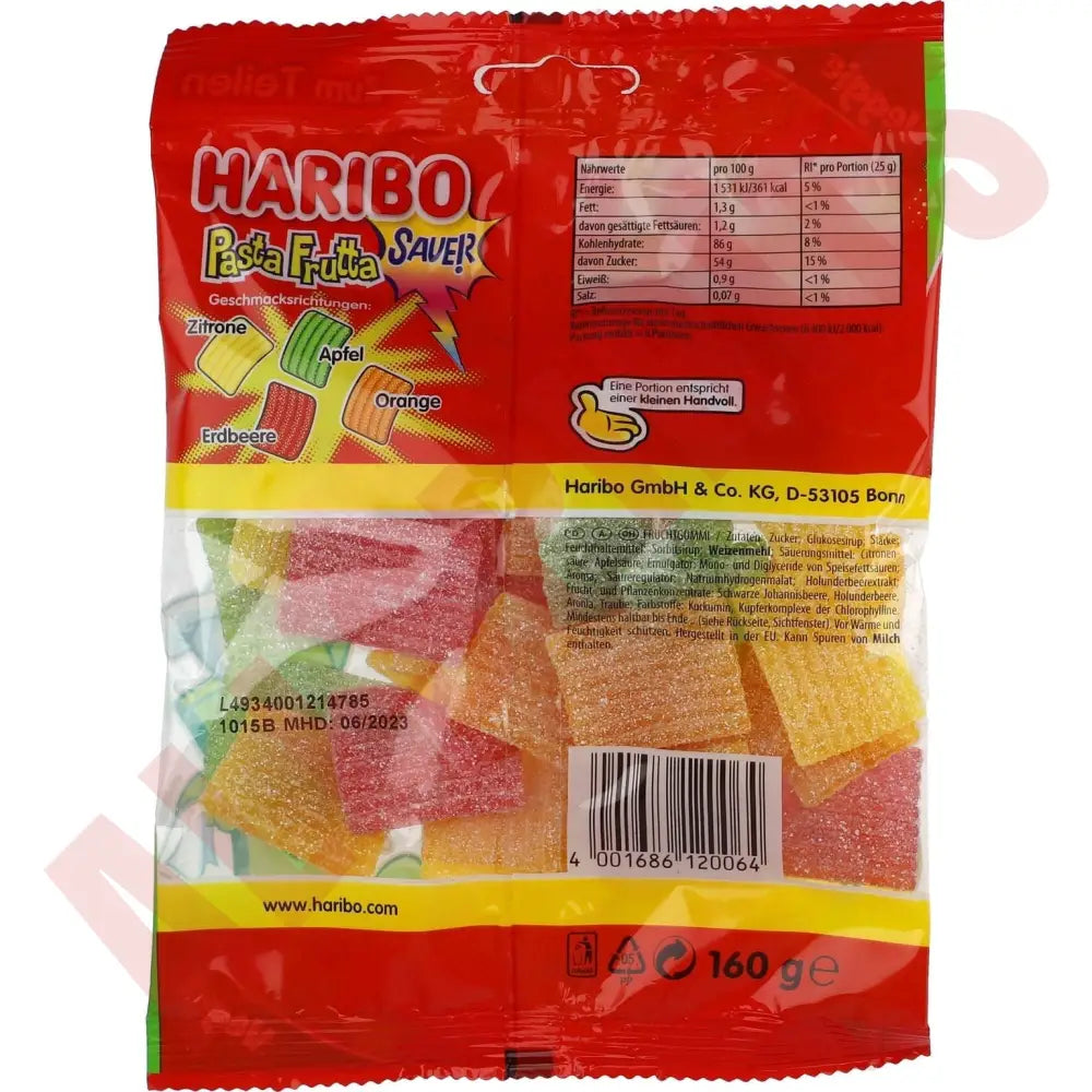 Haribo Pasta Frutta 16 BT 160 g - AllSpirits