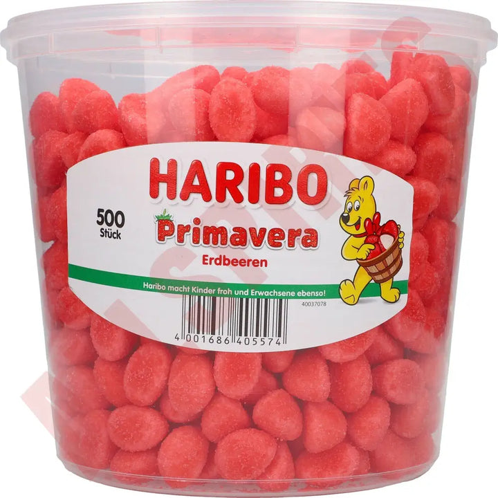 Haribo Primevera Erdbeeren 1150g 500 Stk. - AllSpirits