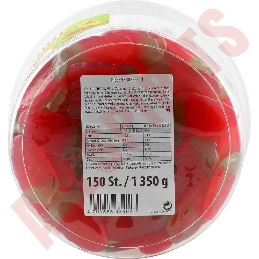 Haribo Riesen Erdbeeren 150 Stk. 1350g - AllSpirits