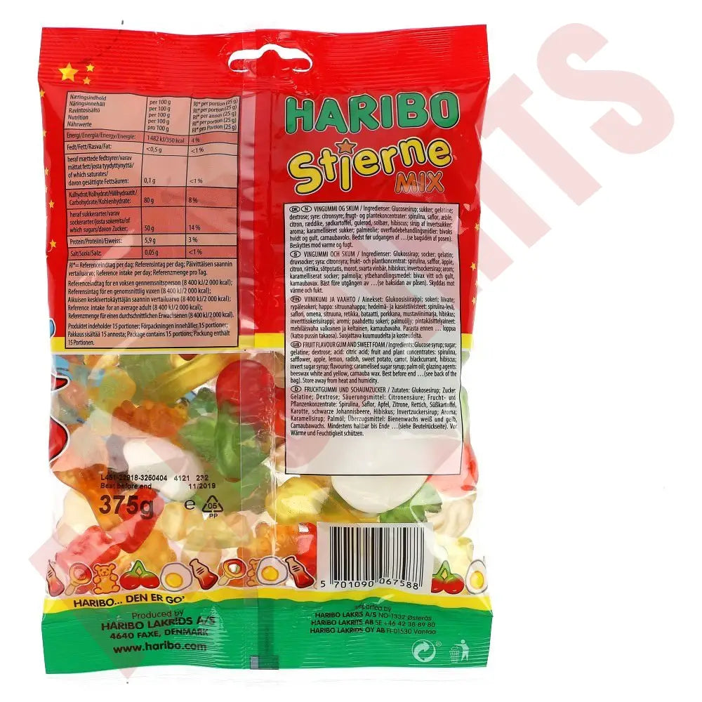 Haribo Stjerne Mix 375g - AllSpirits