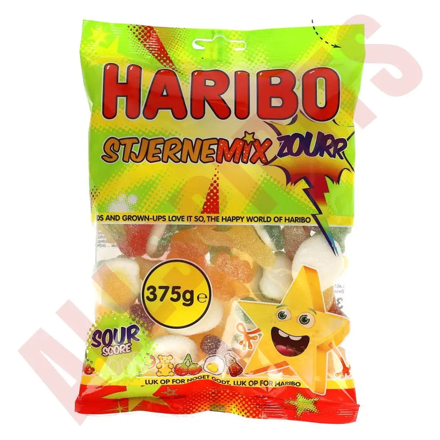 Haribo Stjerne Mix sour 375g - AllSpirits