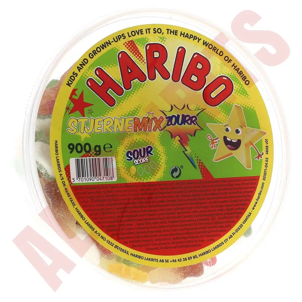 Haribo Stjerne Mix Sour 900g - AllSpirits