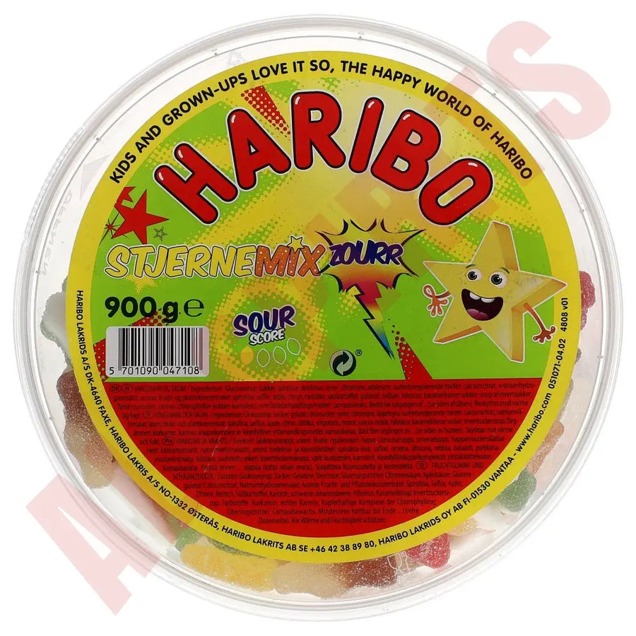 Haribo Stjerne Mix Sour 900g - AllSpirits