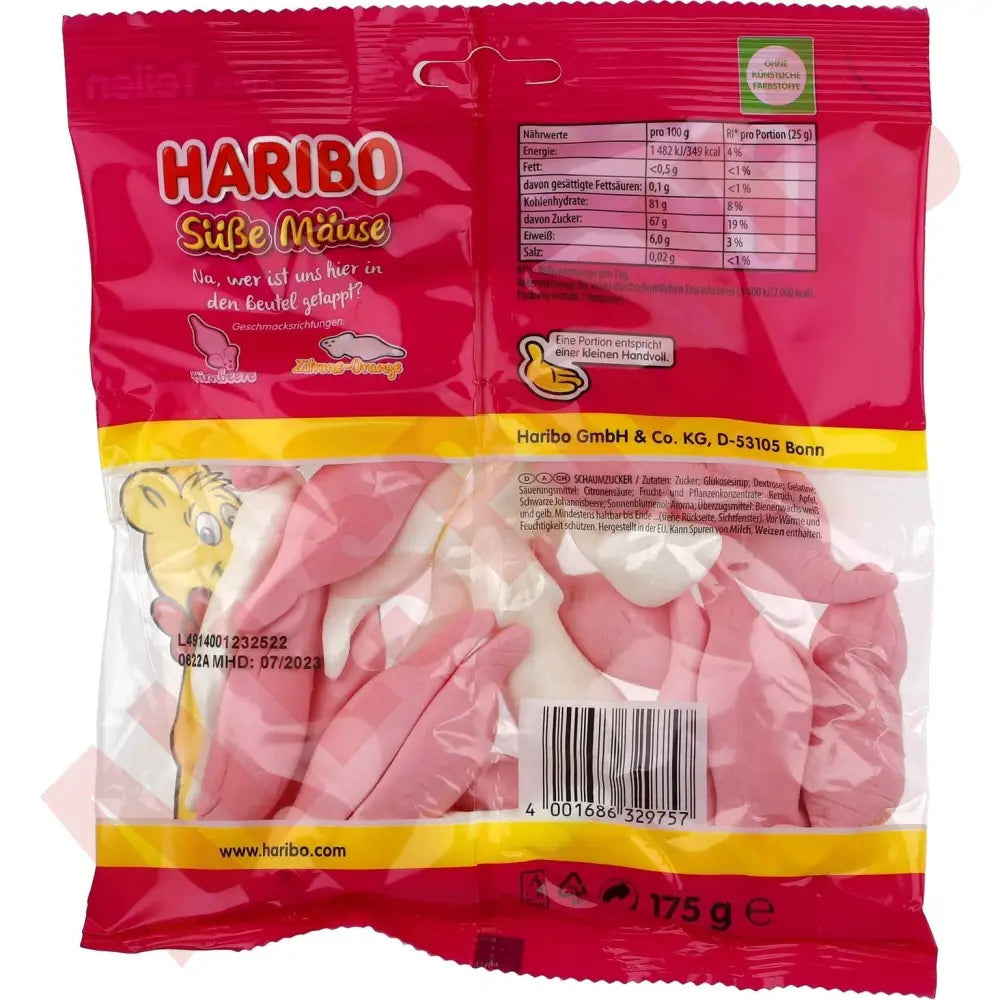 Haribo Süße Mäuse 20 BT 175 g - AllSpirits