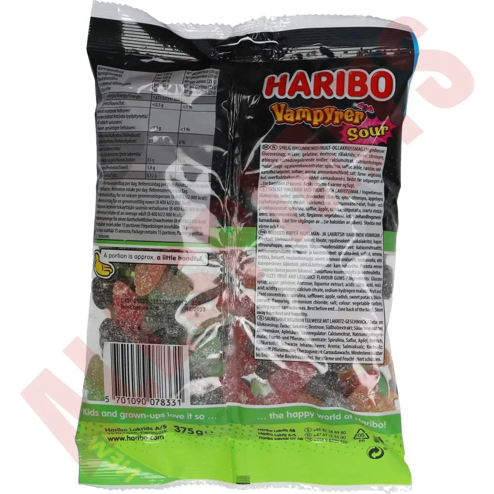 Haribo Vampyrer Sour 375g - AllSpirits