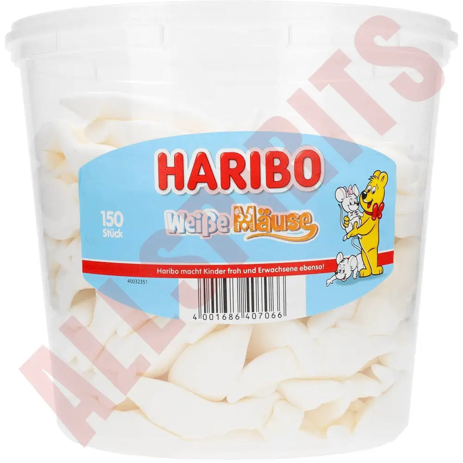 Haribo Weisse Mäuse 150 Stk Ds. - AllSpirits