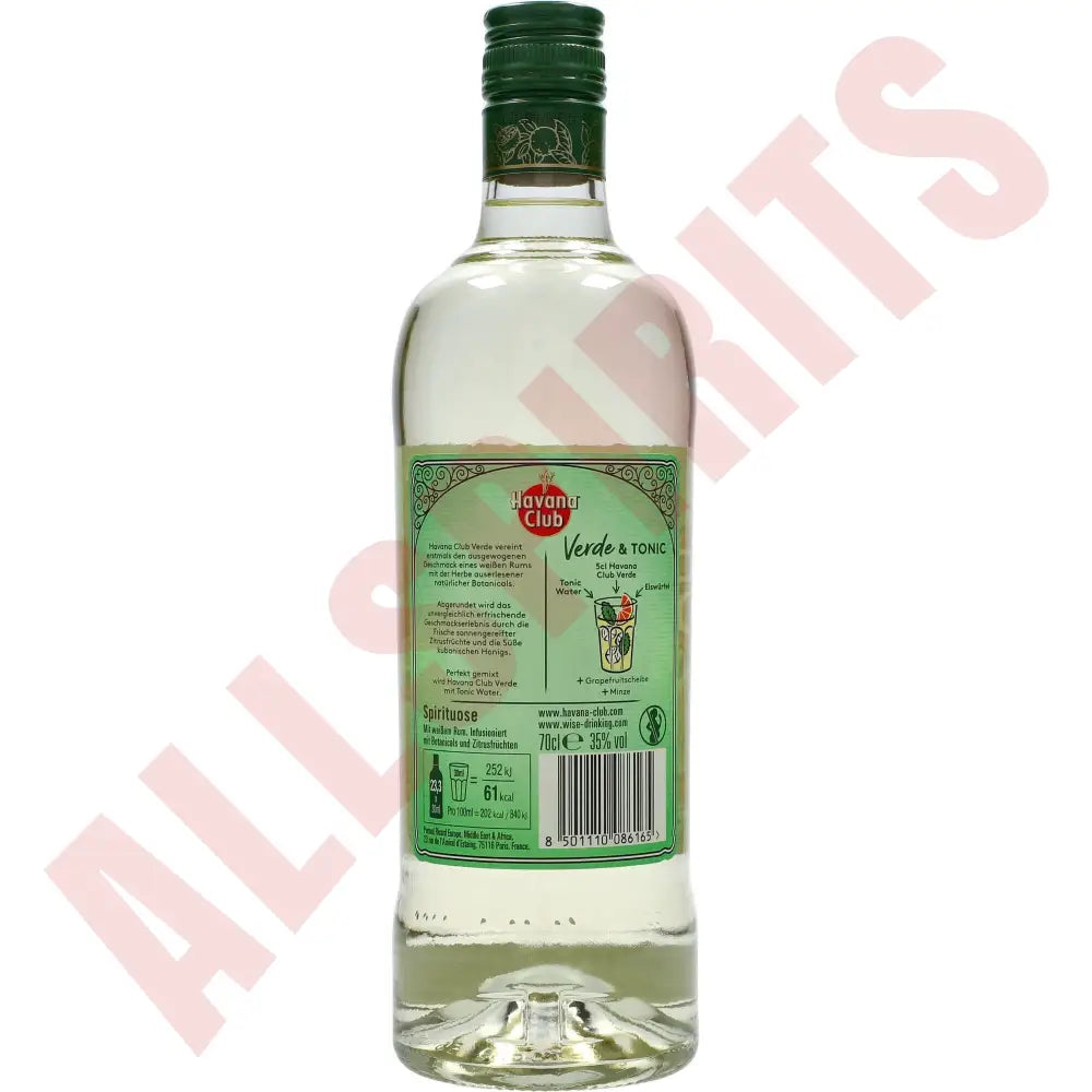 Havana Club Verde 35% 0.7 ltr. - AllSpirits