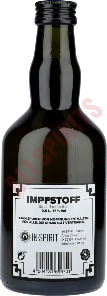 Impfstoff Salbei-Zitronenlikör 17 % 0,5 ltr. - AllSpirits