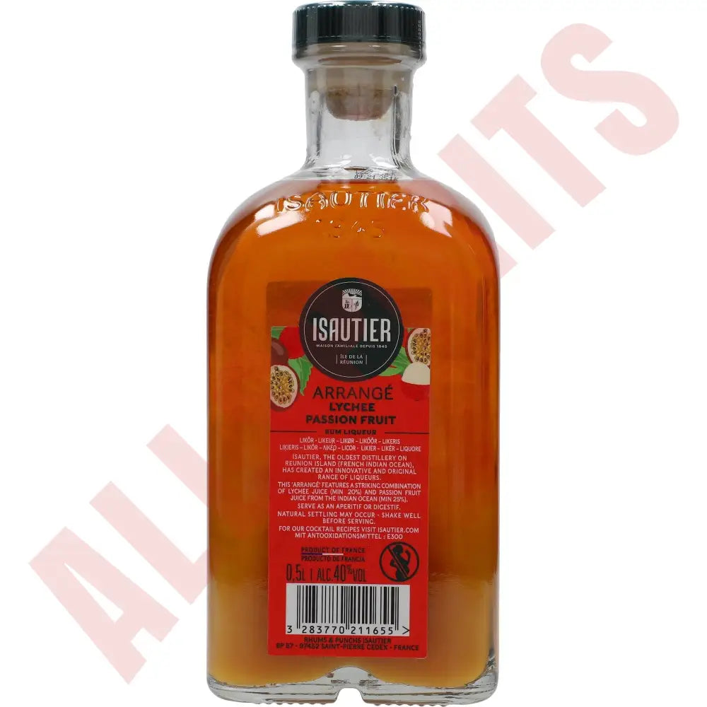 Isautier Arrange Lychee Passion Fruit Rum Liqueur 0,5L 40% - AllSpirits