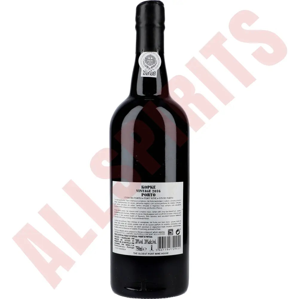Kopke Vintage Port 2016 0,75L -GB- 20% - AllSpirits
