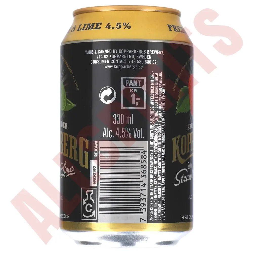 Kopparberg Strawberry Lime 4,5% 24x 0,33 ltr. zzgl. DPG Pfand - AllSpirits