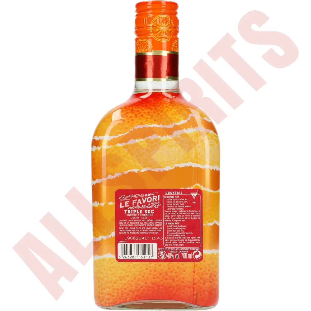 Le Favori Triple Sec 40% 0,7 ltr. - AllSpirits