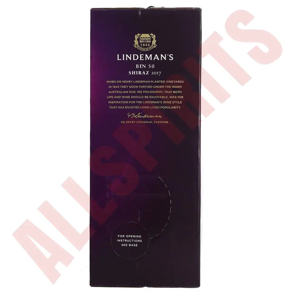 Lindemans Bin 50 Shiraz 13,5% 3 ltr. - AllSpirits