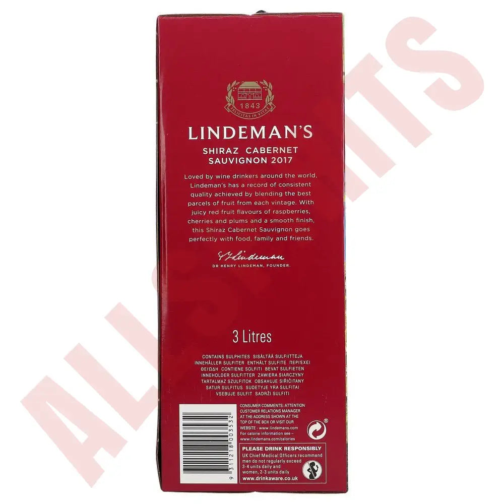 Lindemans Shiraz / Cab. 13% 3 ltr. - AllSpirits