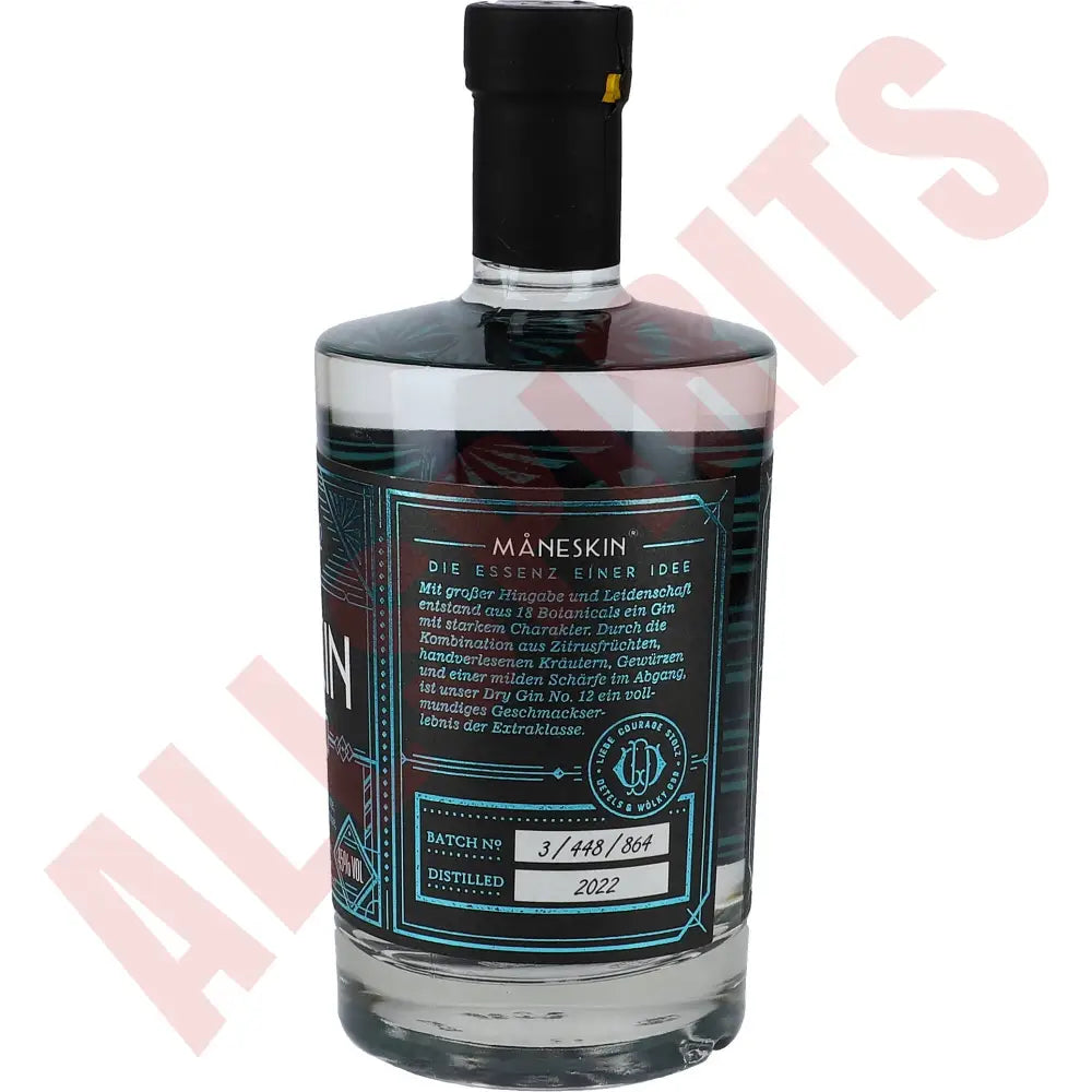 Maneskin Dry Gin No12 45% Vol. 0,5 l - AllSpirits