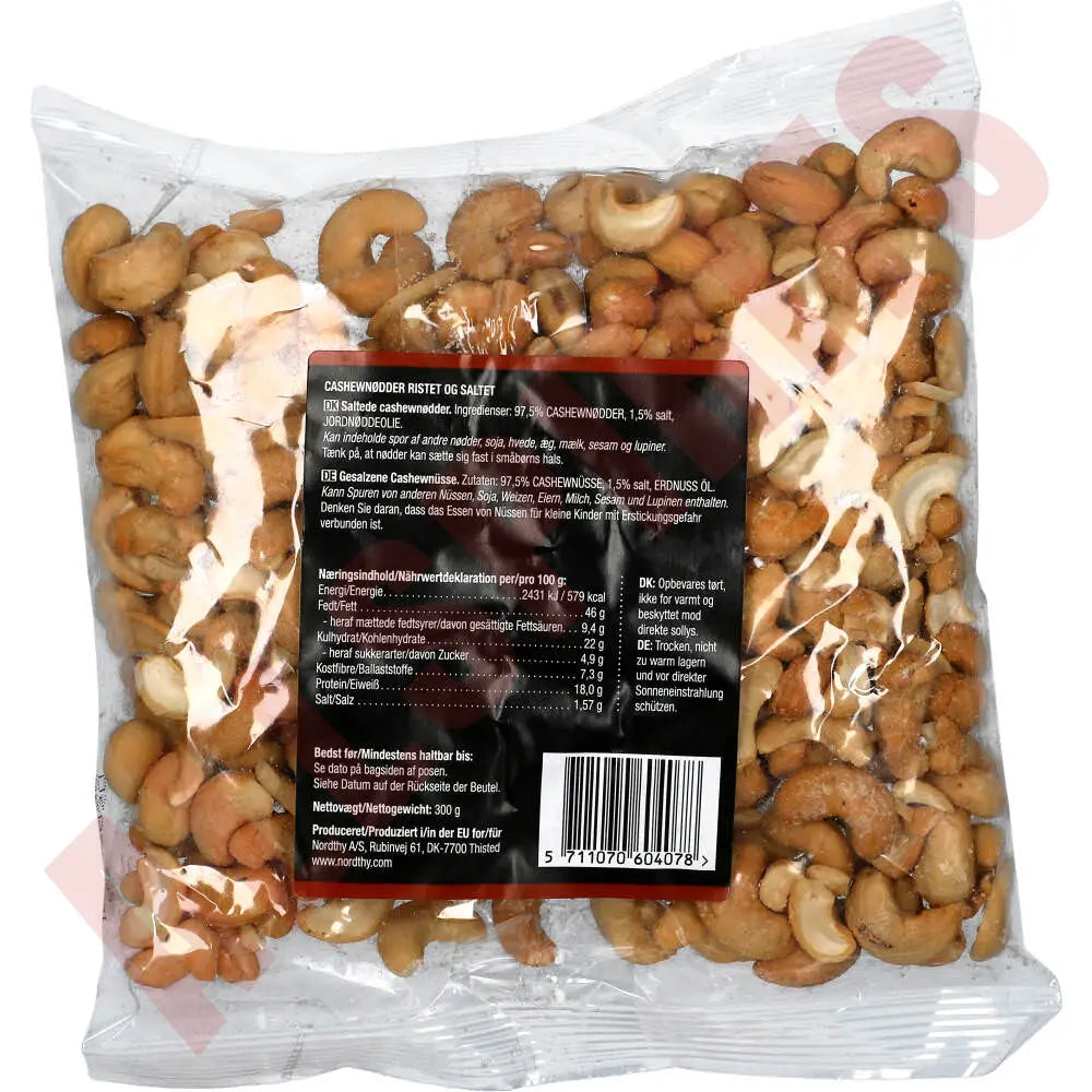 Nordthy Cashew Ristete/Salt 300g - AllSpirits