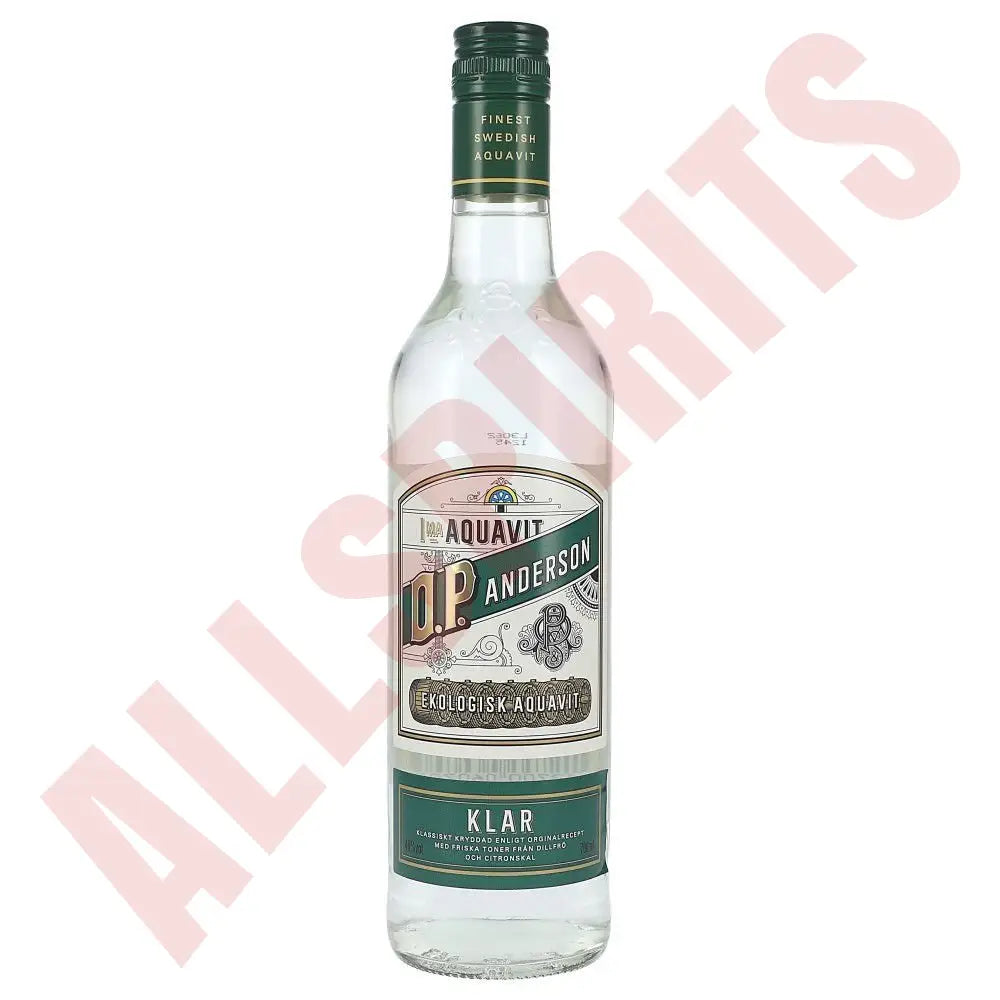 O.P. Anderson Klar Ekologisk Aquavit 40% 0,7 ltr. - AllSpirits