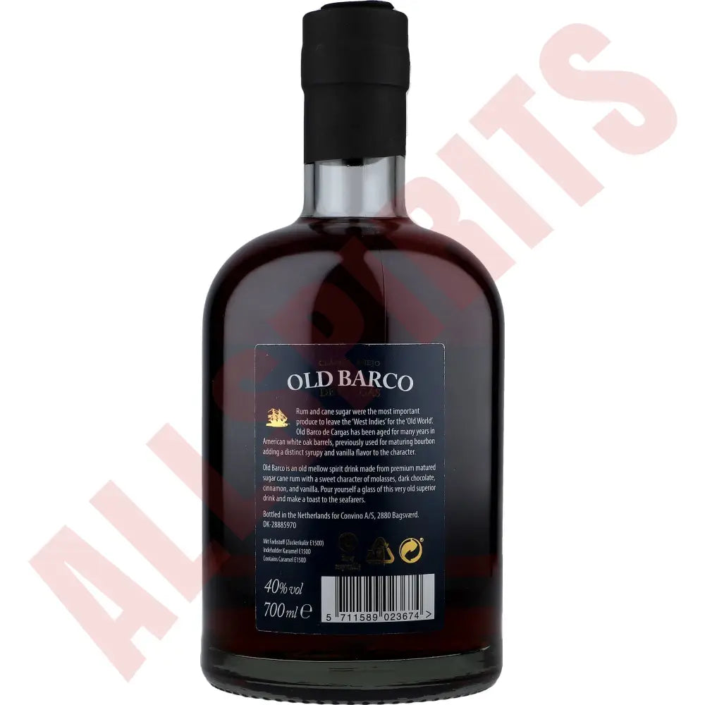 Old Barco de Cargas Premium Aged XO 40% 0,7 ltr. - AllSpirits