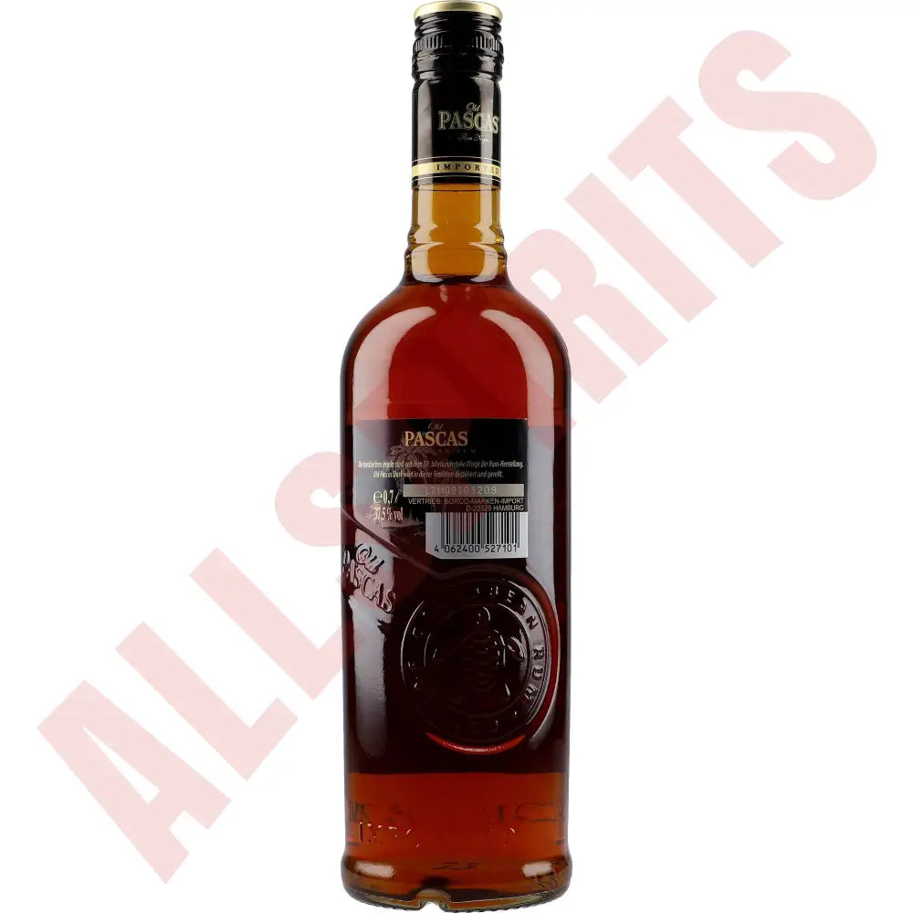 Old Pascas Ron Negro Dark Rum 37.5% 0,7 ltr. Fl - AllSpirits