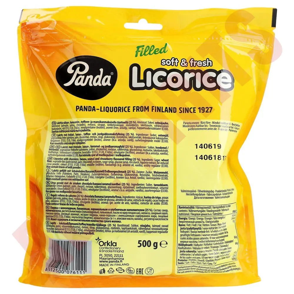 Panda Soft & Fresh Filled Licorice 500g - AllSpirits