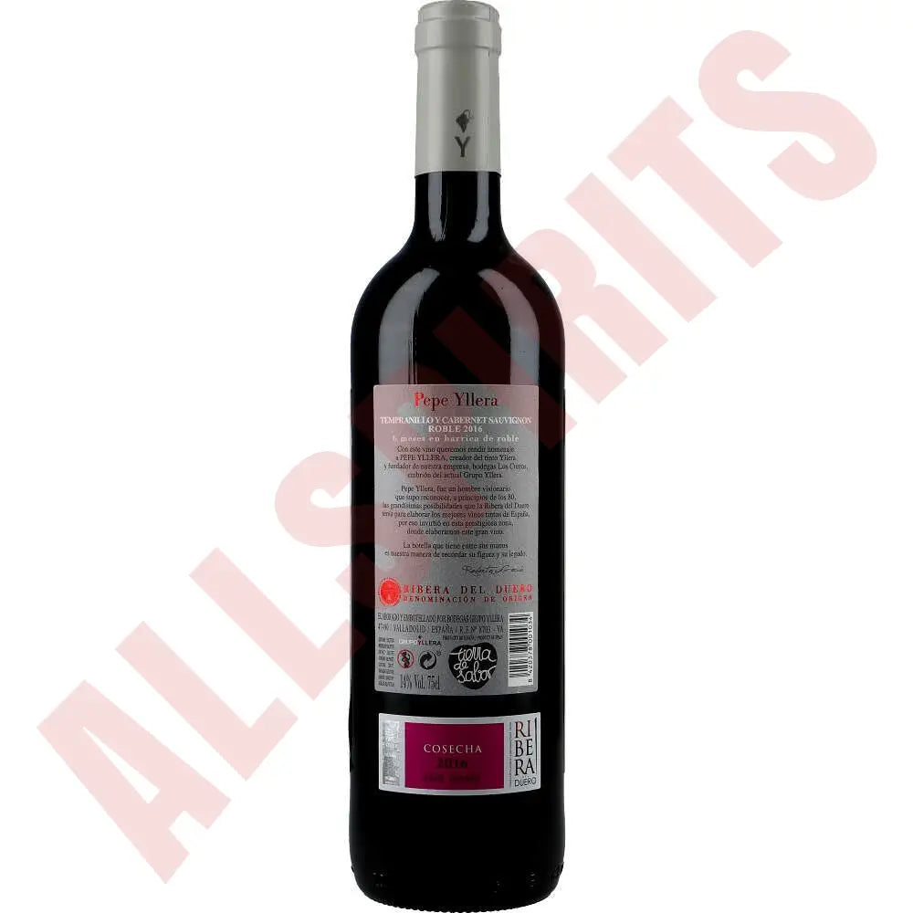 Pepe Yllera Tempranilloy Cabernet Sauvignon Roble 14,5 % 0,75 ltr. - AllSpirits