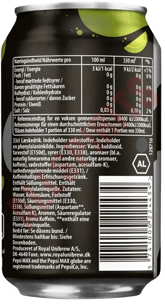 Pepsi Max Lime 24x0,33 ltr. zzgl. DPG Pfand - AllSpirits